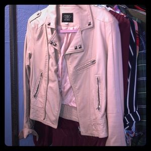 Blush boutique brand soft faux leather jacket